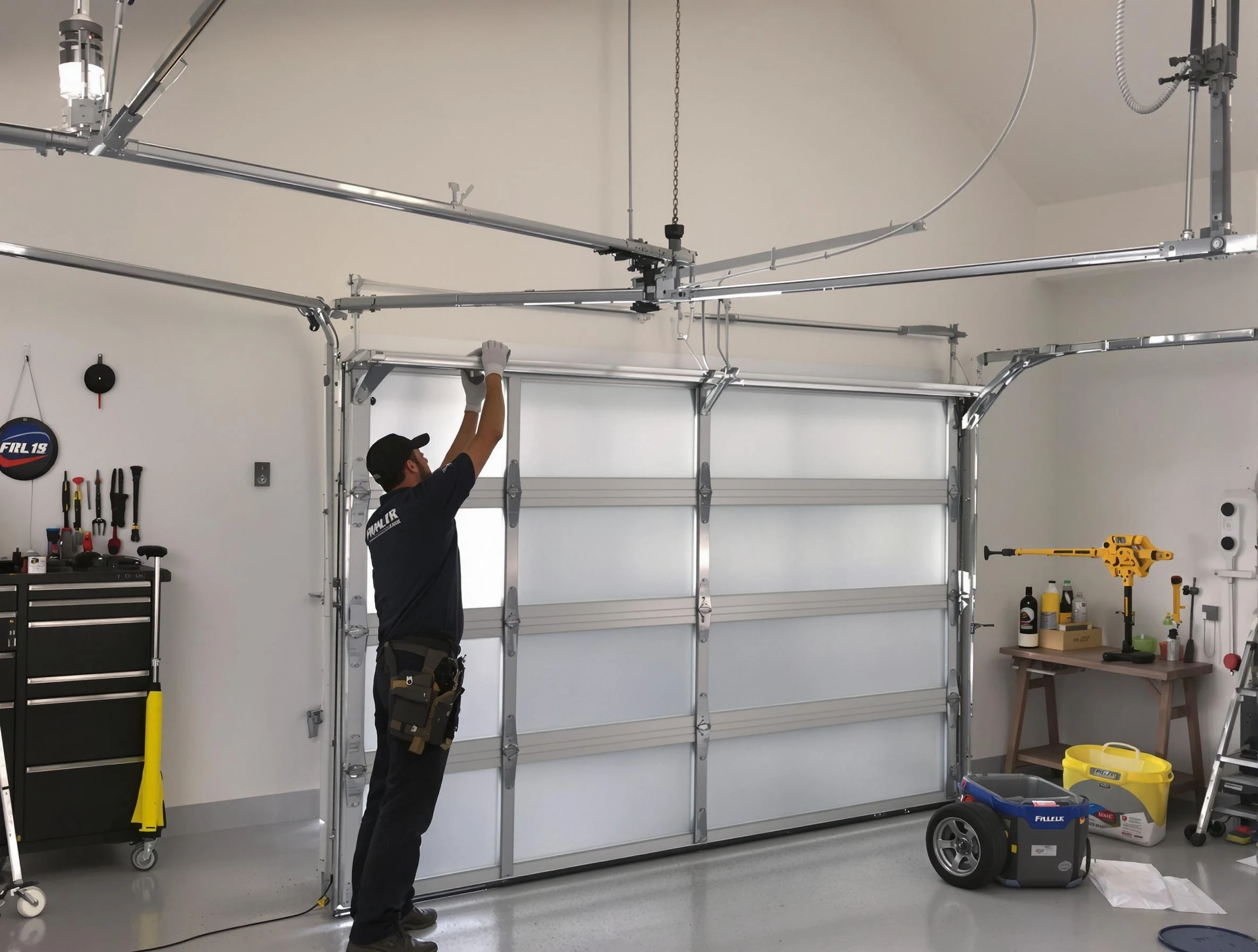 Plymouth Garage Door Repair certified team performing precision garage door installation in Plymouth