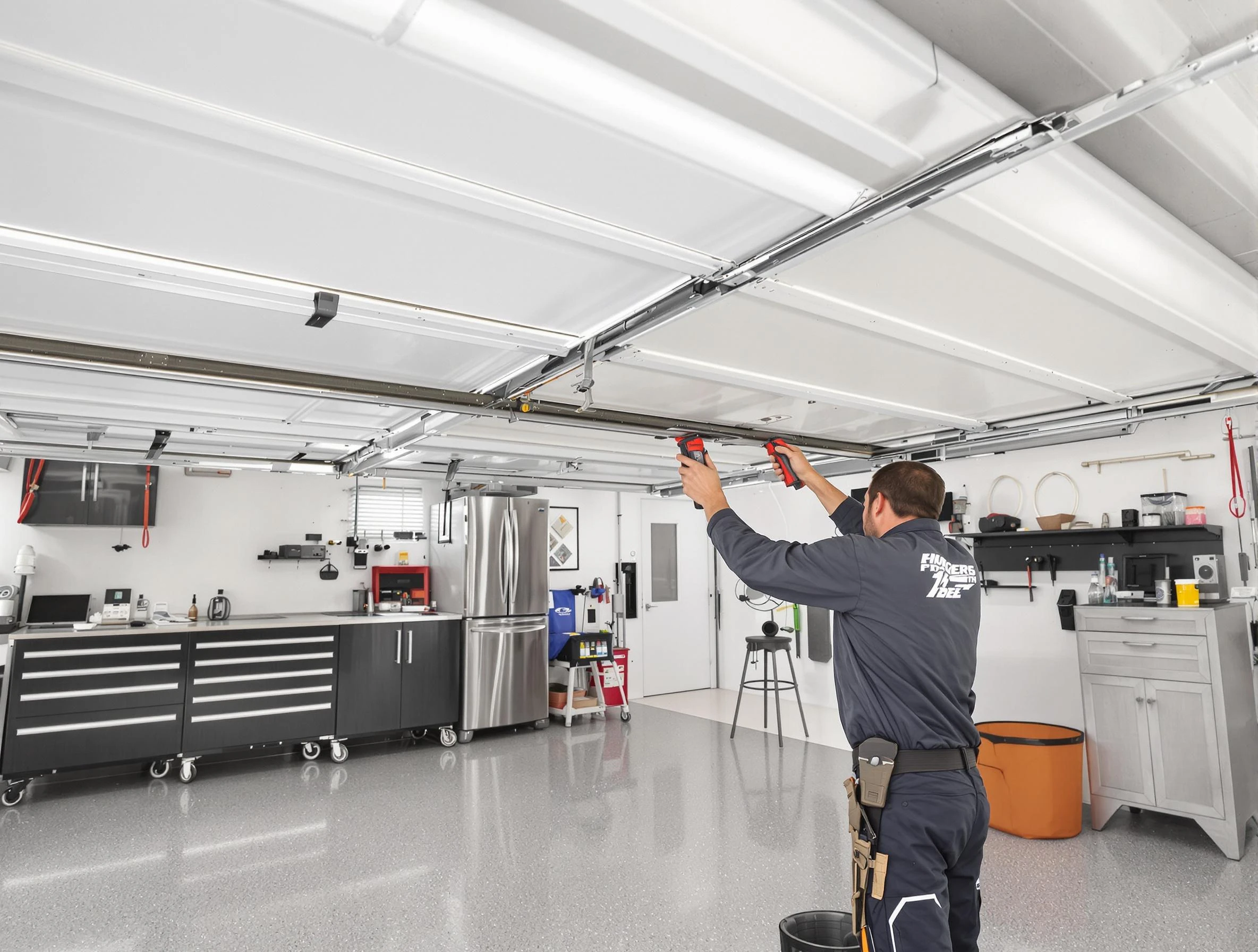Overhead garage door repair service by Plymouth Garage Door Repair in Plymouth